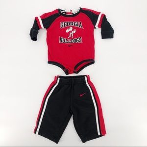 Nike 6-9 Mo 2 Piece - UGA Bulldogs Outfit
